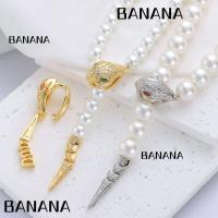 ราคา กล้วย1เครื่องประดับยึดปิดหัวเข็มขัด,ทองแดงปรับสร้อยคอเชื่อมต่อจับมือ,แฟชั่นงูรูปเครื่องประดับ ทําเอง ทําสร้อยคอมุกหัวเข็มขัดสร้อยข้อ (40662231583)