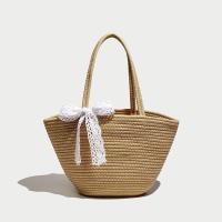 ราคา กระเป๋าชายหาดกระเป๋าฟางทอเรียบง่ายของผู้หญิงสไตล์อินสตาแกรมรุ่นใหม่กระเป๋าสานญี่ปุ่นและเกาหลี (41864550526)