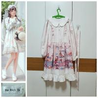 ราคา Soldเดรสกระโปรงระบายโลลิตาสีขาว ป้าย Bo Rich Ta มือ2 (10821585376)