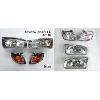 ราคา โคมไฟหน้า TOYOTA COROLLA AE110 โคมเพชรขาว+ไฟมุมขาว//โคมเพชรดำ+ไฟมุมดำ (1คู่:4ชิ้น) (9084845645)