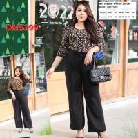 ราคา ชุดเซต สาวอวบ แฟชั่น เสื้อลายเสือ กางเกงขายาว ผ้าวูลเวฟ ชุดเซท 2XL 3XL เสื้อผ้าคนอ้วน เสื้อผ้าสาวอวบ 2 ชิ้น DMS299 (14127576981)