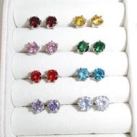 ราคา ต่างหูเงินแท้ เสริมมงคล ชุบทองคำขาว18k (8666357539)