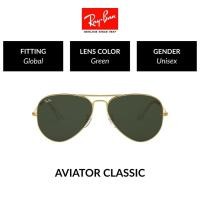 ราคา Ray-Ban Aviator large metal - RB3025 001 - size 62 -sunglasses แว่นกันแดด (907987405)