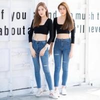 ราคา ส่งต่อ กางเกงยีนส์ทรงเดฟสกินนี่ ผ้ายืดนะคะ size s ราคา 100 บาท (5034121865)