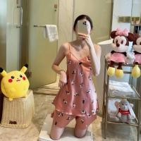 ราคา พร้อมส่งชุดนอนผ้าซาติน เสื้อสายเดี่ยว+กางเกงขาสั้น ลายน่ารัก ผ้าเนื้อนุ่ม สวมใส่สบาย (28525481931)