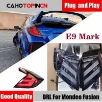 ราคา รถจัดแต่งทรงผมไฟท้ายไฟสำหรับ Honda Civic Type R 10th Hatchback 2016 2017 LED DRL + แบบไดนามิกไฟเลี้ (42964146877)