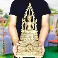 ราคา สมเด็จองค์ปฐมปางชนะมาร วัดท่าซุง ประทับบัลลังก์ภูษาราหูฐานเป็นองค์พระแม่ธรณี(หน้าตัก5นิ้ว สูง35ซม.)เนื้อทองเหลือง B (14787450614)