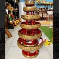 ราคา ขันโตกชุด สีทองเก่า สไตล์โบราณ 6 ชั้น (2616708295)