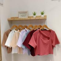 ราคา (อก 40-48“++) เสื้อครอปคนอวบ เสื้อแฟชั่นคนอวบ เสื้อสาวอวบเปิดอก เสื้อผ้าแฟชั่นสาวอวบอ้วน ใส่สบาย 100 โลใส่ได้ (27225347074)