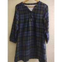 ราคา เสื้อญี่ปุ่น เดรสญี่ปุ่น ลายสก็อต สีกรม #12 (มือสอง) (26959943959)