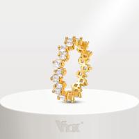 ราคา Vnox แหวนหมั้น ประดับเพทาย ทอง 18K ทรงสี่เหลี่ยม สไตล์วินเทจ สําหรับผู้หญิง (24765668063)