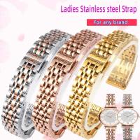 ราคา สายนาฬิกาสําหรับ DW Fossil Tissot Swarovski สายนาฬิกานาฬิกาสแตนเลสสตีลเงิน Rose gold สร้อยข้อมือ12 มม.14 มม.16 มม.18 (43718279852)