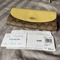 ราคา Coach กระเป๋าสตางค์ใบยาว2พับ มือ1 สีหายาก (10874357622)