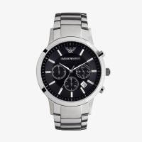 ราคา Emporio Armani นาฬิกาข้อมือผู้ชาย Classic Chronograph Black Dial Steel Silver รุ่น AR2434 ของแท้ 100% (4037779183)