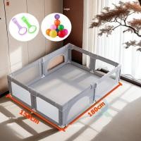 ราคา คอกกั้นเด็ก คอกเด็ก 6เหลี่ยม คอกกั้นเด็กผ้าตาข่าย ที่กั้นเตียง เสริมนวมกันกระแทก 5/6ฟุต นาด 6*6.6ฟุต (29860693166)