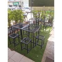 ราคา โต๊ะ ชุดโต๊ะเก้าอี้เหล็ก ท็อปตะแกรงเหล็กฉีก ชุดโต๊ะเก้าอี้สไตล์ลอฟท์ ร้านใหม่คุณภาพล้น (17960461067)