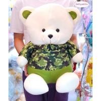 ราคา ตุ๊กตาหมีทหารผ้าขนเรียบนุ่มขนาด 13 นิ้ว,18 นิ้วมีเก็บเงินปลายทาง (21651324670)