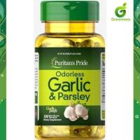 ราคา Puritan's Pride Odorless Garlic & Parsley 500 mg. (100Softgels) น้ำมันกระเทียมสกัด (22658183838)