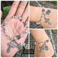 ราคา SWAROVSKI สร้อยข้อมือลูกประคําคริสตัลสวารอฟสกี้ 8 มม (24837694870)
