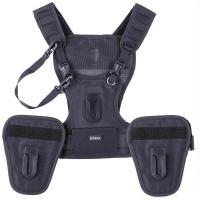 ราคา Carrying 3 DSLR Camera Double Shoulder Strap, Chest Harness System Vest Photography Belt for Nikon Canon Sony SLR/Camcor (24389037166)