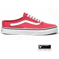 ราคา VANS OLD SKOOL MULE CLARET RED TRUE WHITE SNEAKERS สินค้ามีประกันแท้ (7256092278)