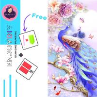 ราคา รูปนกยูงผีเสื้อ ครอสติสคริสตัล 5d diy diamond painting แบบเม็ด ติดเต็ม เม็ดกลม พร้อมส่งจากไทย EnjoyDIY (21865948608)