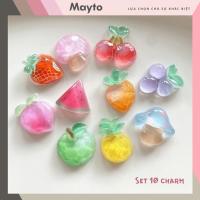 ราคา ชุดสติ๊กเกอร์ 10 ชิ้น เครื่องราง 3D พร้อมธีมผลไม้พลาสติกแข็งติดรองเท้าแตะ MayTo Crocodile JB-399 (43372593528)