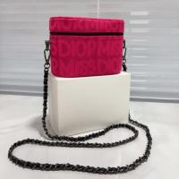 ราคา Rosy Pink CD Makeup Pouch ผ้าซิปเครื่องสําอางแปลงกระเป๋าโซ่กระเป๋าสะพายข้างพร้อมแพ็คเกจกล่อง (41573324662)