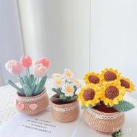ราคา เครื่องประดับทํามือแพคเกจวัสดุ Yongxi โครเชต์ช่อดอกไม้ทิวลิปโฮมเมด Daisy DIY Confucian กระถางขนสัตว์ถัก 7YB0 (43672775823)