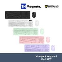 ราคา [คีย์บอร์ดกับเม้าส์ไร้สาย] Micropack Keyboard&Mouse Wireless KM-237W - เลือกสี (23887742445)