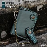 ราคา กระเป๋าสตางค์ กระเป๋าสตางค์ใบสั้น กระเป๋าสตางค์หนังแท้ หนังวัว+หนังแกะ รุ่น Ledger Wallet สีเขียว แบรนด์ Oldman แท้100% (43167316083)