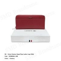 ราคา Lacoste กระเป๋าสตางค์ใบยาว รุ่น Unisex Chantaco Zipped Pique Leather Large Wallet Code: NF3885KL 398 (24509374365)