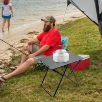 ราคา ดาร์เนล โต๊ะพับแคมป์ปิ้ง,โต๊ะข้างเตียงปิคนิคความแข็งแรงสูงน้ําหนักเบา,มัลติฟังก์ชั่นพักผ่อนสีดําโต๊ะพับได้แข็งแรงบ้าน (28391396911)