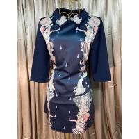 ราคา เดรสสั้น สีกรมท่า เดรสแขนยาว ป้ายareeya (20773212212)