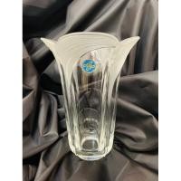 ราคา Boxed vintage Hoya Japan cordial glass collection vase clear frosted 16 cm. vase แก้ว คริสตัล แบบหนา ใบเล็ก (24264433485)
