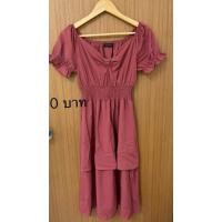 ราคา เดรสสีพื้น/ไม่มีลาย สีส้มอิฐ (6742628642)