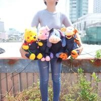 ราคา ตุ๊กตา Pooh หมีพูห์ & Piglet พิกเล็ต & Eeyore อียอร์ & Tigger ทิกเกอร์ In Love ชุดเอี๊ยม 12นิ้ว พู พูห์ หมีพู (975635965)