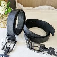 Coach 91288 Double Bar Buckle Cut-to-size Reversible Belt 38mm เข็มขัด