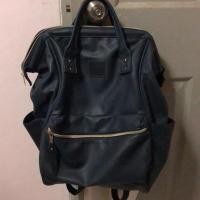 ราคา Used like new : กระเป๋าเป้ Anello Leather สี Navy size ใหญ่ (954196020)