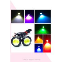 ราคา *ไฟตาแมว LED 12V ขาว,ไอซ์บรู, ฟ้า, เขียว, ชมพู, แดง, เหลือง 23mm 10W (1 คู่ 2 หลอด) (7258419142)