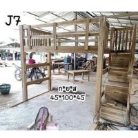 ราคา ส่งฟรี ✅(J7) เตียงสองชั้น 3.5 ฟุต ไม้สัก สินค้าราคาโรงงาน ❌สายใต้ขอเพิ่มราคาค่าขนส่งนะคะ❌ (15483816445)