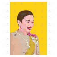 ราคา ภาพวาด พระราชินีสุทิดา ในรัชกาลที่ 10 IIL R10 02 ภาพวาดเวคเตอร์ จากโปรแกรม Illustrator งานปริ้นท์เลเซอร์ (18291214763)