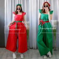 ราคา จั๊มคริสมาสต์ ชุดหมีคริสมาสต์ หมีสีแดง ชุดสีเขียว PattyHandiwork (28720674068)