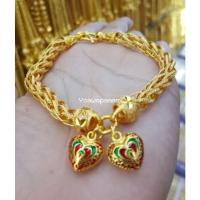ราคา สร้อยข้อมือทองหนัก 3 บาท งานลงยา งานโคลนนิ่งเสมือนจริง ใส่สวย ใส่ออกงานได้มั่นใจ สามารถใส่อาบน้ำได้ (13117901224)