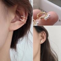 ราคา ต่างหูหนีบมุก earcuff ต่างหูแบบเกี่ยวหู เรียบร้อยน่ารัก พร้อมส่ง (4781129146)