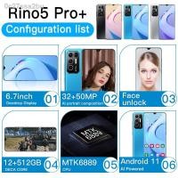ราคา ™โทรศัพท์มือถือ OPPO Rino5 สมาร์ทโฟน 6.7 นิ้วมือถือจอใหญ่ 12+512G โทรศัพท์ถูกๆ รองรับทุกซิม เมณูภาษาไทย Android โทรศัพท (10635499434)