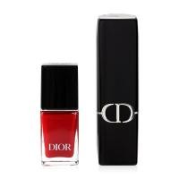 ราคา Dior Rouge Dior Lipstick + Vernis 999 Gift Set [2 Items] (26820856461)