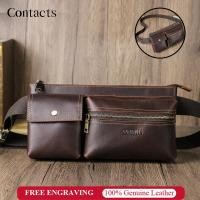 ราคา CONTACTS กระเป๋าคาดเอวหนังแท้สำหรับผู้ชาย กระเป๋าคาดหน้าอกสำหรับผู้ชาย (29177227118)