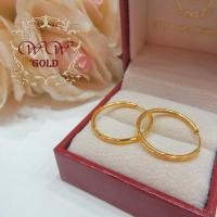 ราคา ต่างหูห่วงทองทองแท้18kแบบกลาง (13493941165)