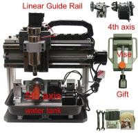 ราคา Mini CNC Router 3020 DIY Metal Engraving Wood Router 4 Axis 5 Axis Woodworking Lathe 500W USB Port Square Line Rail With (26616389325)